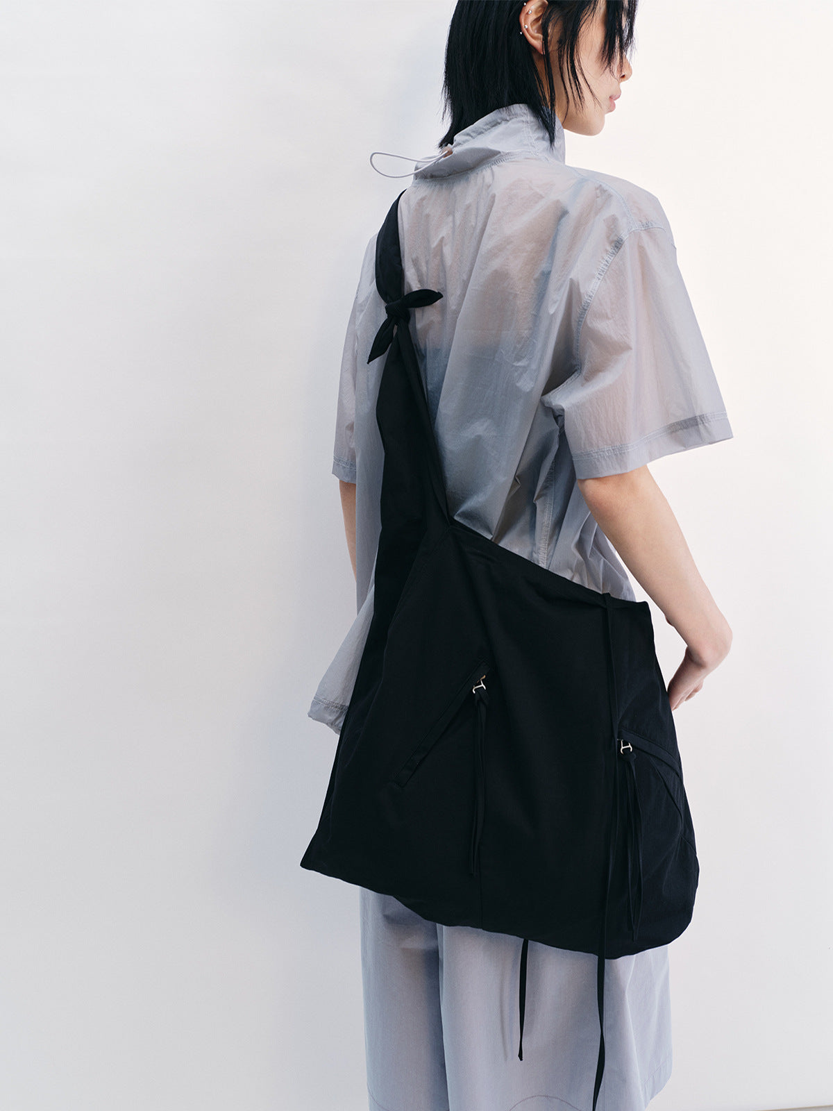 Crossbody Asymmetrical Zipper Shoulder Tote Bag