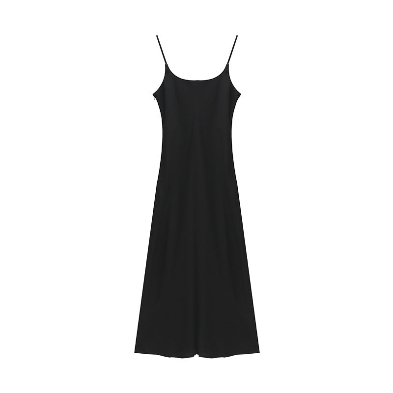 Rich Color Satin Spaghetti Strap Dress
