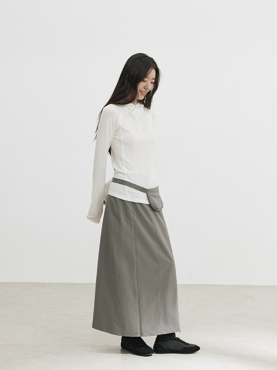 Waist Bag A-Line Maxi Skirt