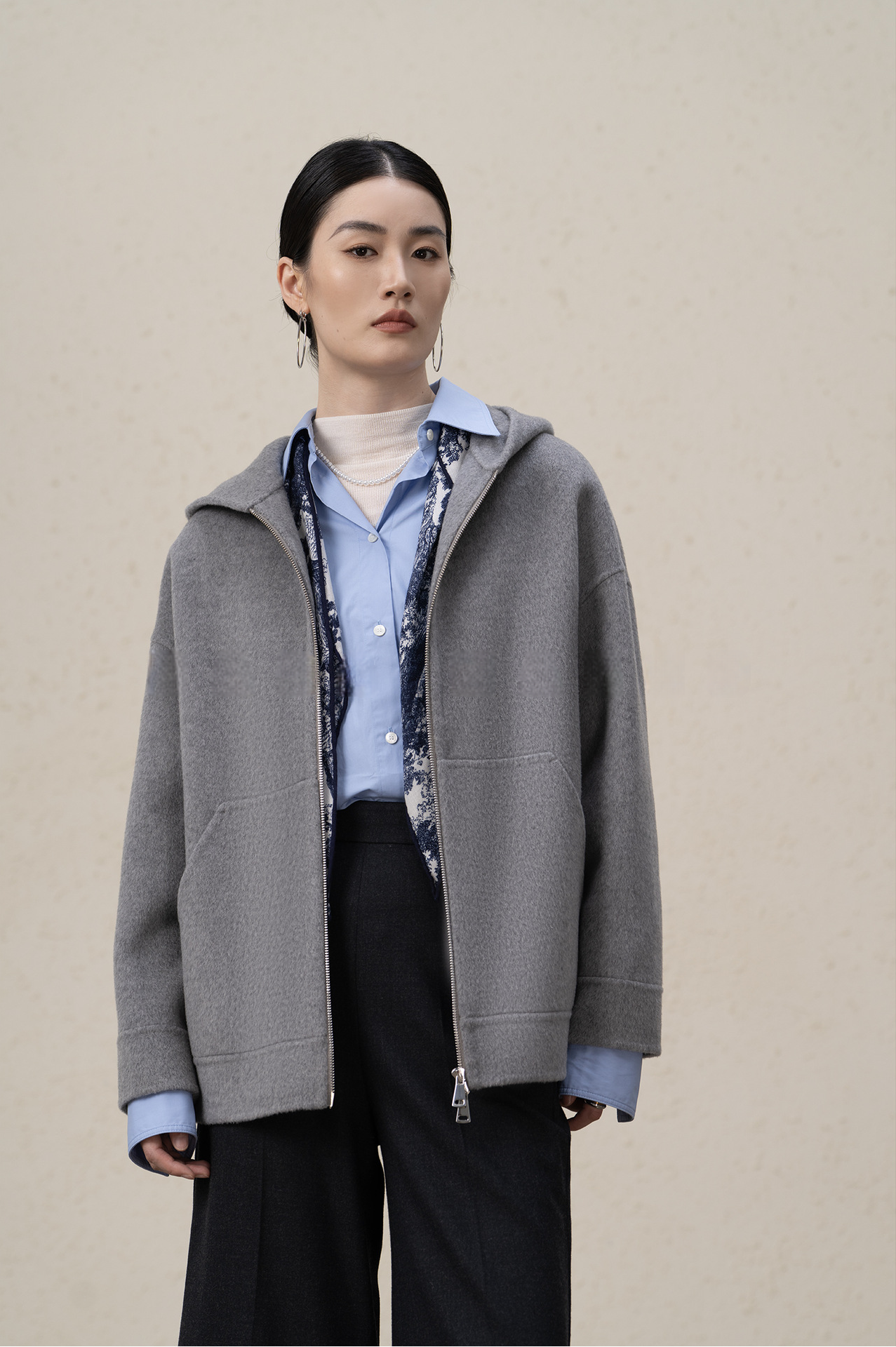 Ffluffy And Soft Wool Cashmere Double-sided Coat