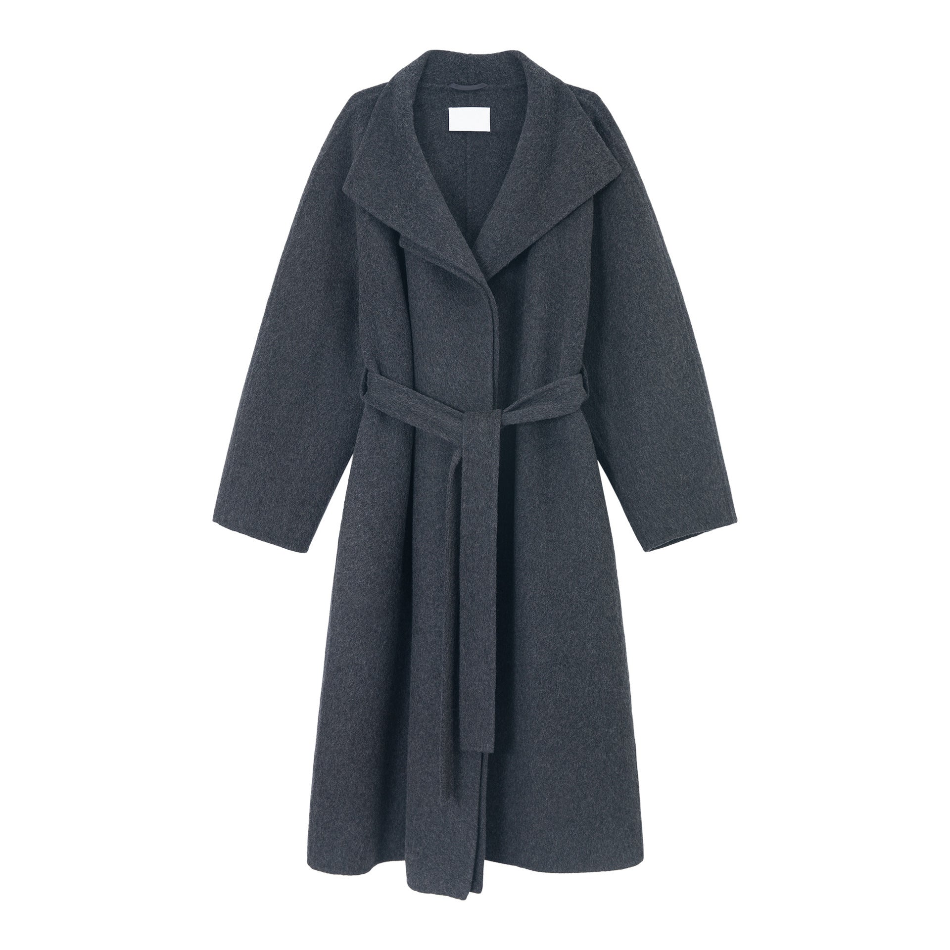 Double-collar Textured Wool Coat