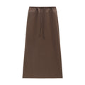 Soft Scuba-Knit A-Line Maxi Skirt