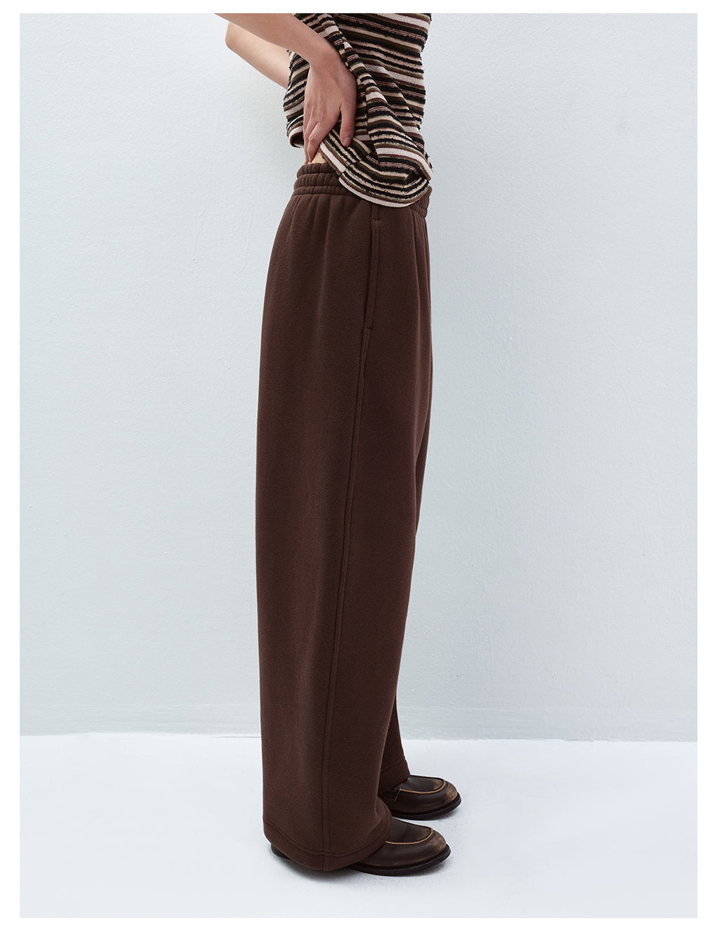 Thick Fleece Elastic Waist Sweatpants