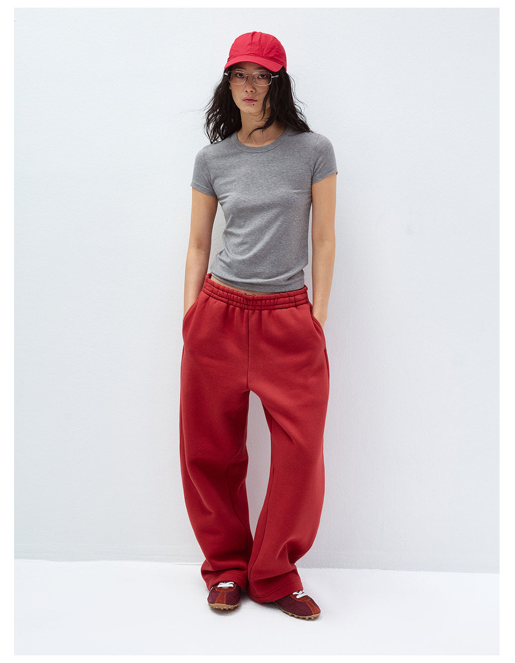 Thick Fleece Elastic Waist Sweatpants
