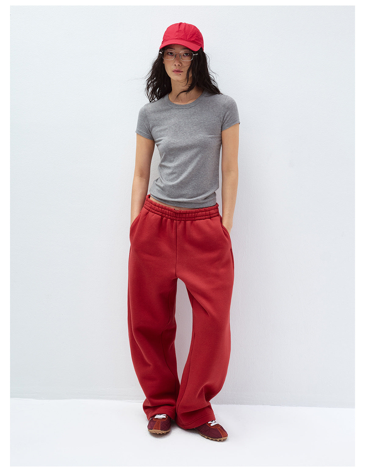Thick Fleece Elastic Waist Sweatpants