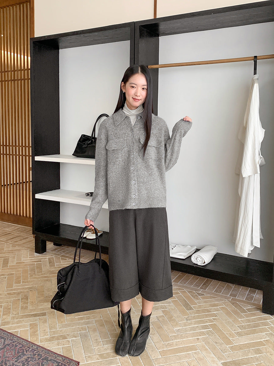 High Waist Tailored Culotte Pants