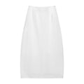 Breathable Elastic Waist Pleated Bud Half Maxi Skirt