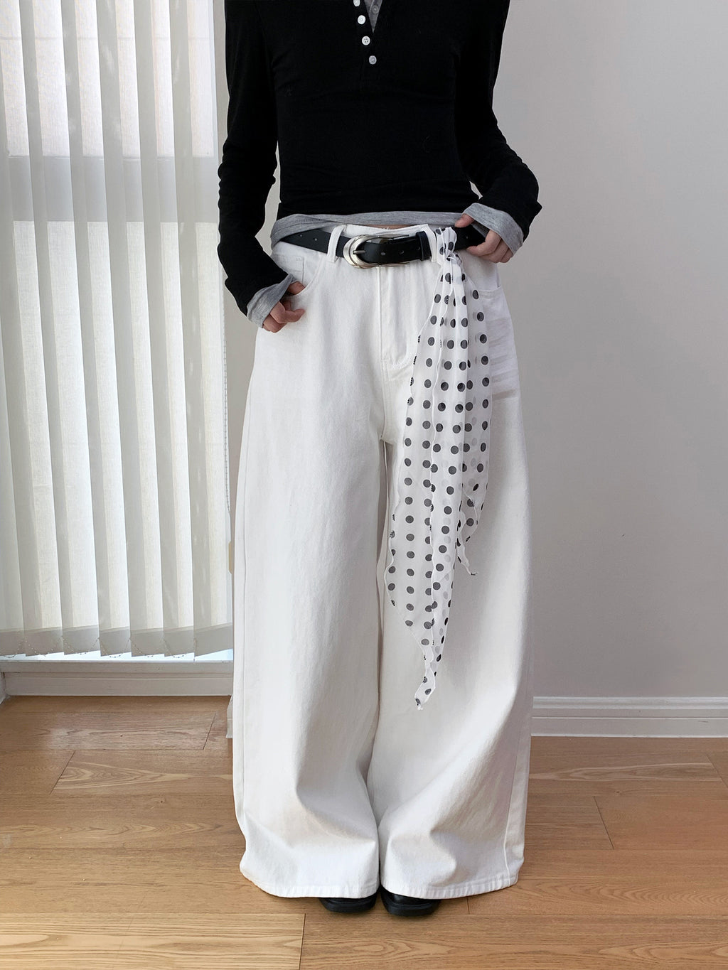 Wide-leg Baggy Casual Jeans