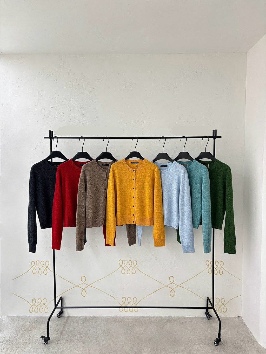 Wool Single-breasted Long Sleeve Knit Cardigan