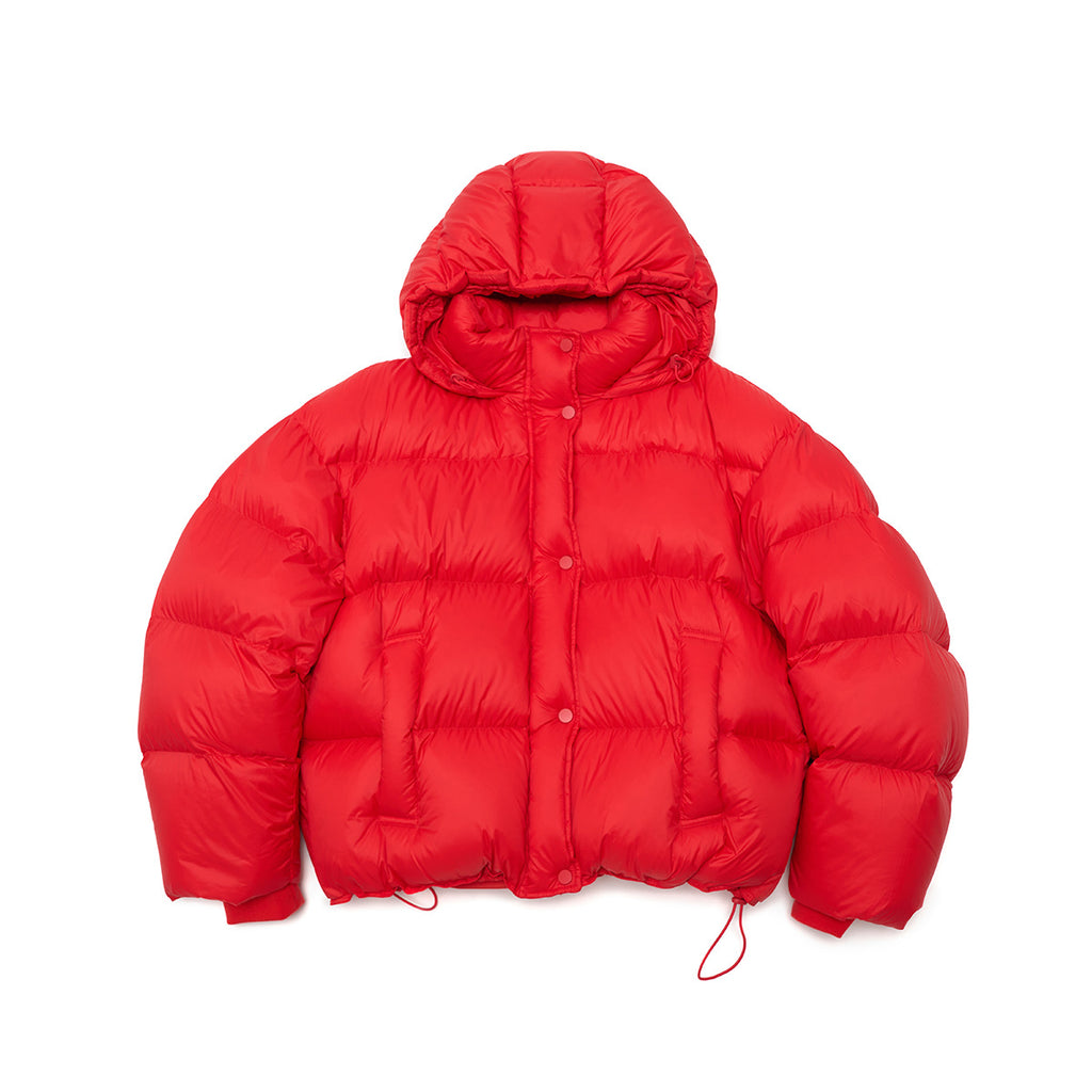 Drawstring Hem Warm Puffer Jacket