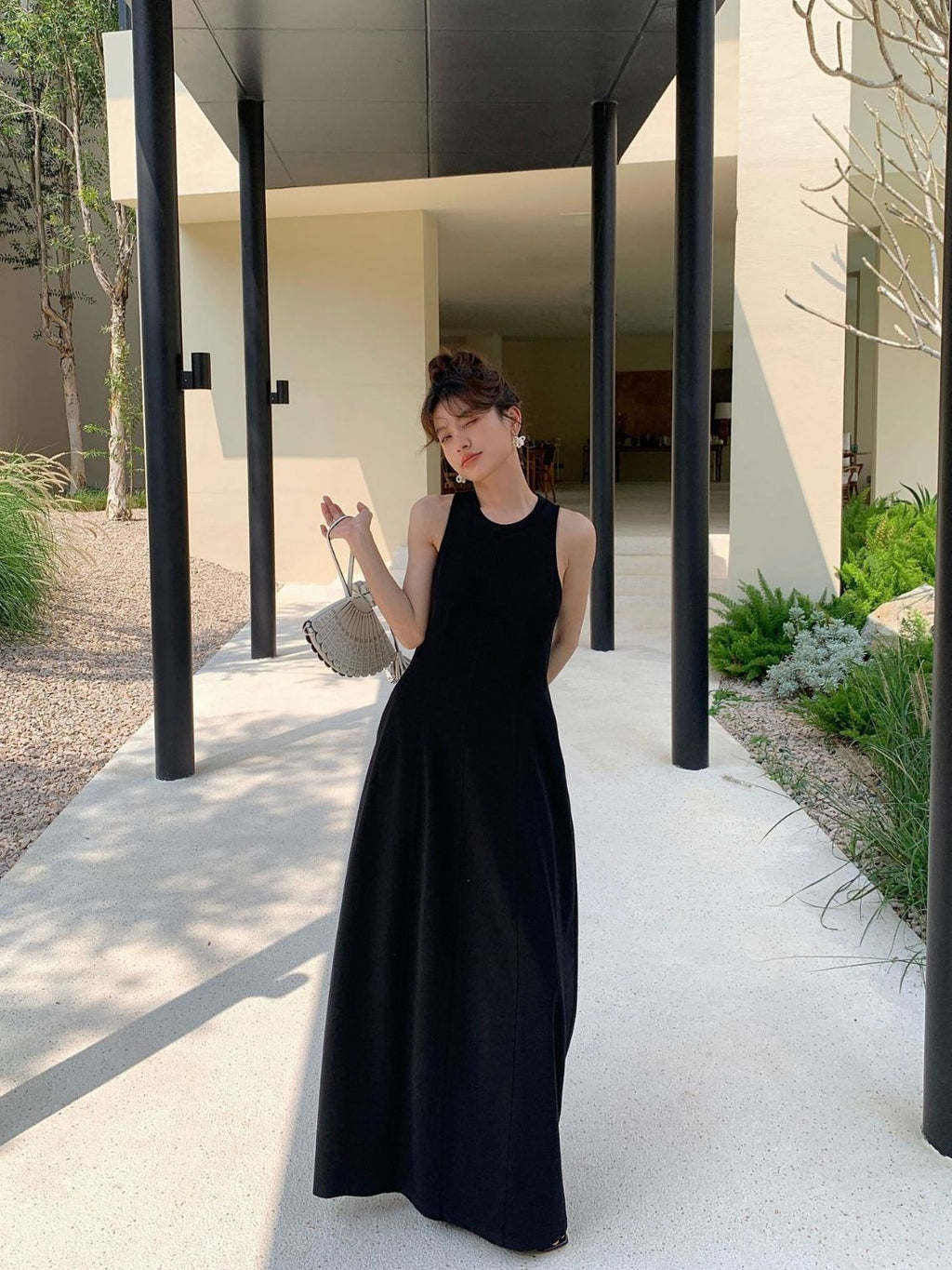 Sleeveless A-Line Maxi Dress