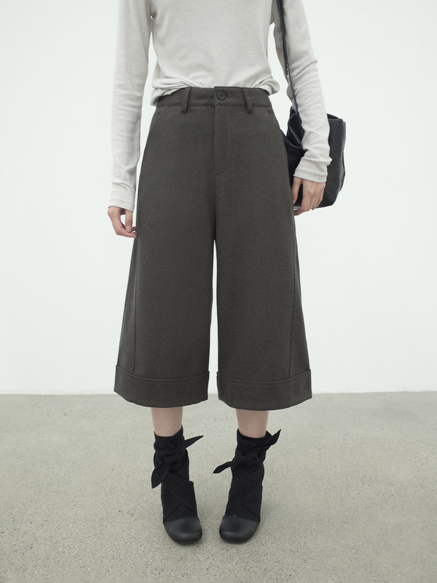 Thick Wide-Leg Casual Shorts