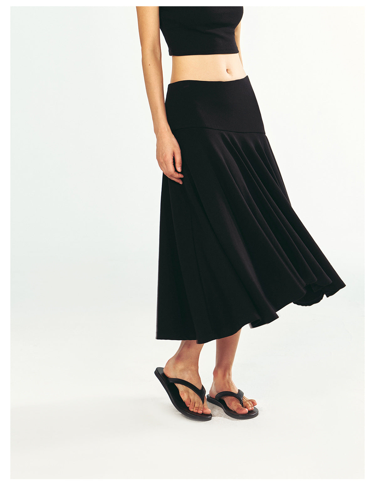 Stretchy Knitwear Casual Maxi Skirt