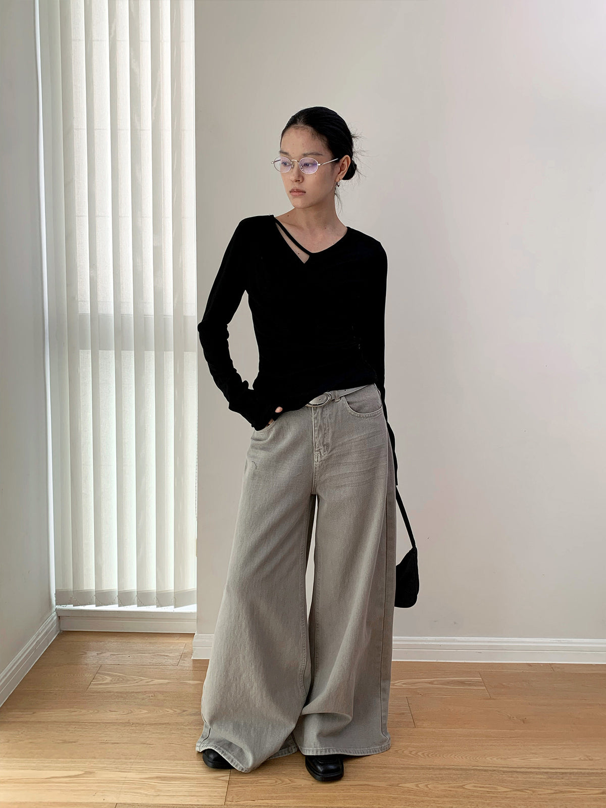 Wide-leg Baggy Casual Jeans