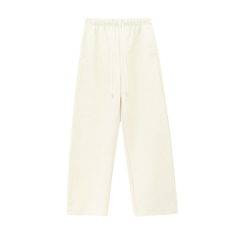 Drawstrings Soft Wool Sweatpants