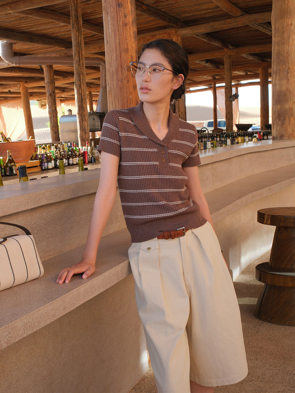 Pleated Wide-Leg Baggy Dress Shorts