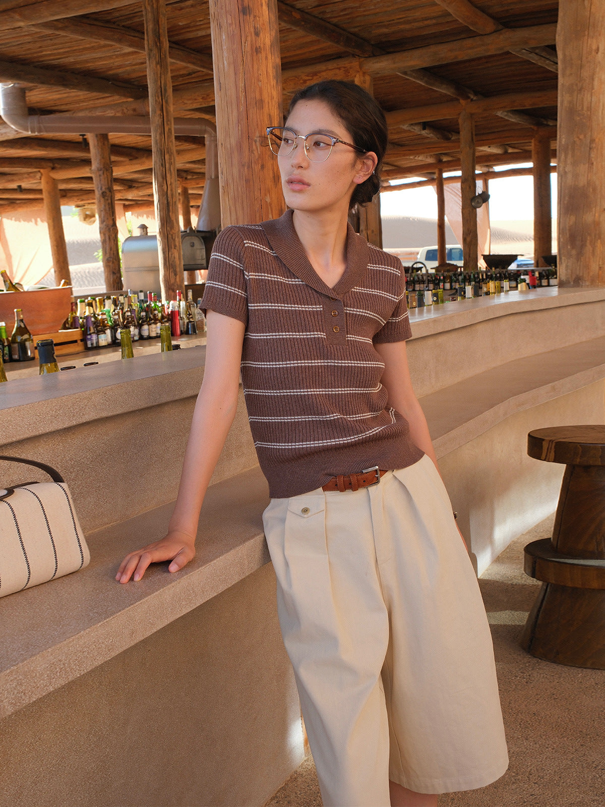 Pleated Wide-Leg Baggy Dress Shorts