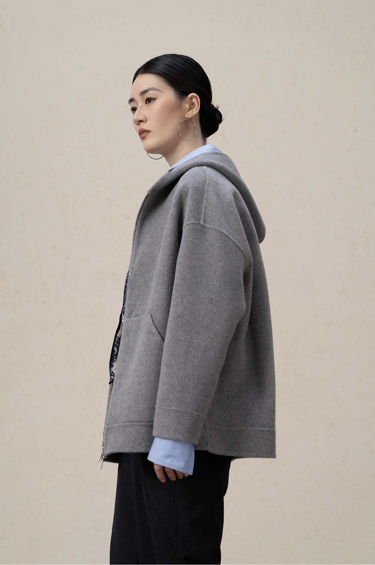 Ffluffy And Soft Wool Cashmere Double-sided Coat