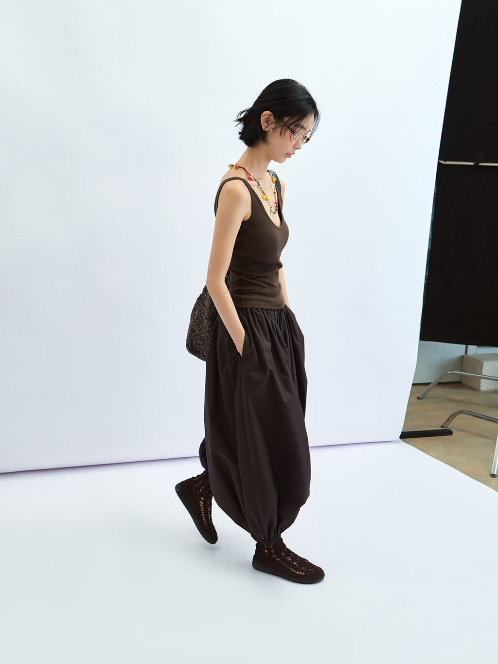 Backless Ribbed Tank Top with Built-in Chest Pads