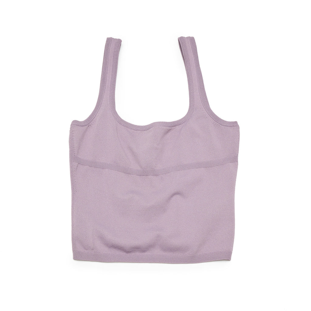 Knit Stretch Basic Square Neck Tank Top