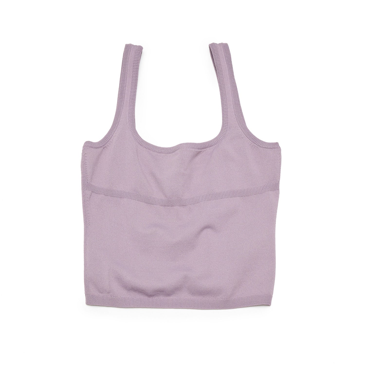 Knit Stretch Basic Square Neck Tank Top