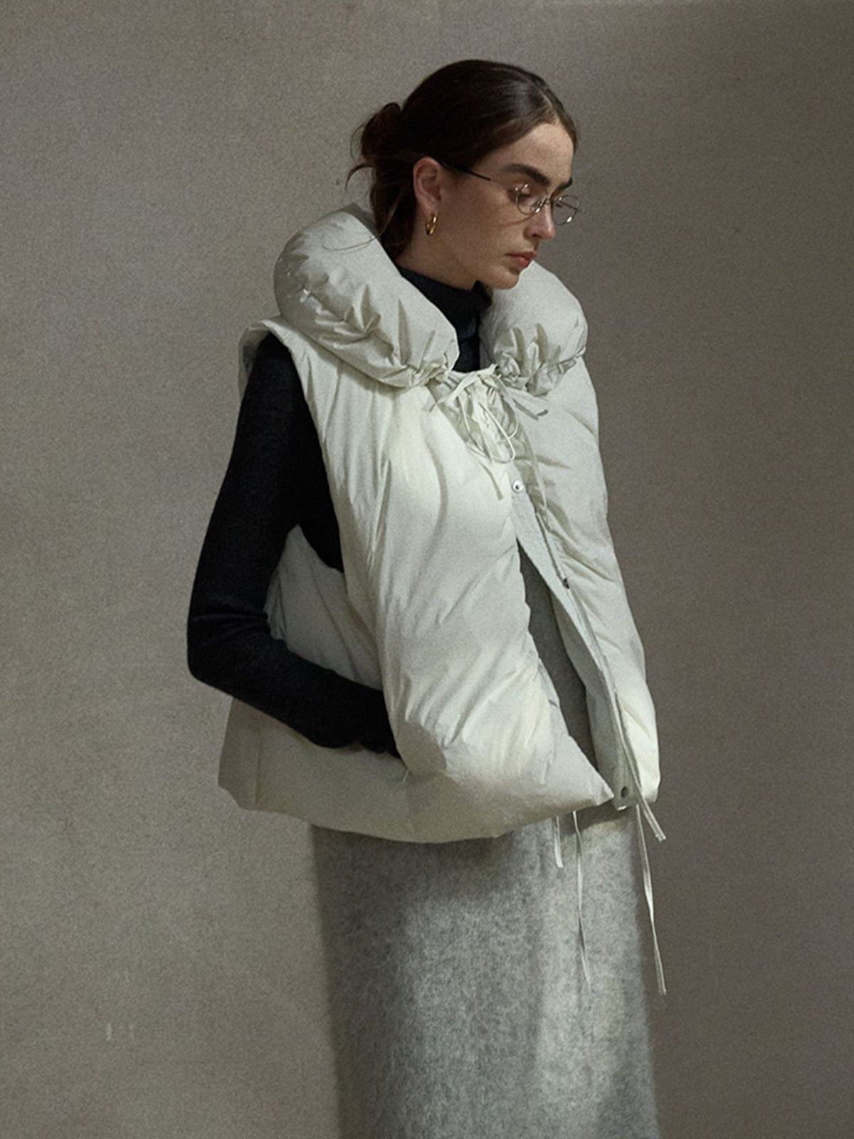 Bud Neck Weft Stretch Down Jacket