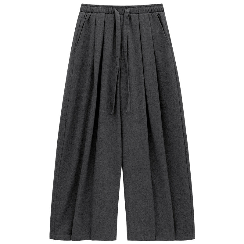 Warm Relaxed Wool Drawstring Pants