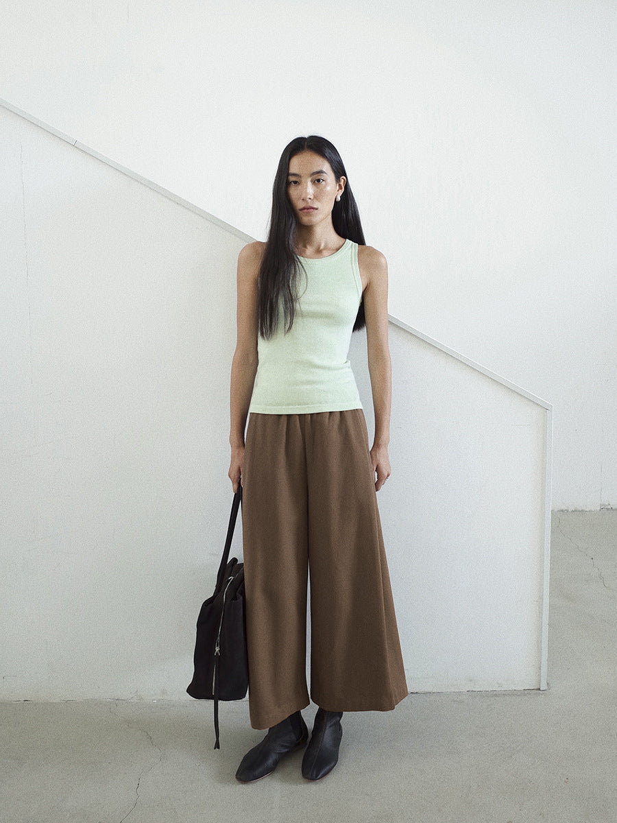 Straight Leg Versatile Cotton Trousers
