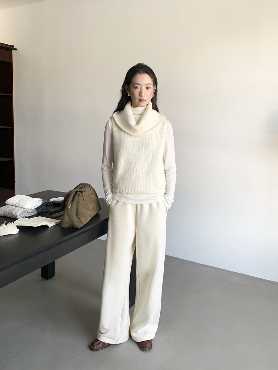 Elastic Waist Thick Fleece Sweatpants