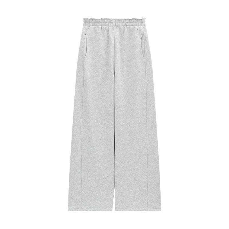 Elastic Waist Thick Fleece Sweatpants