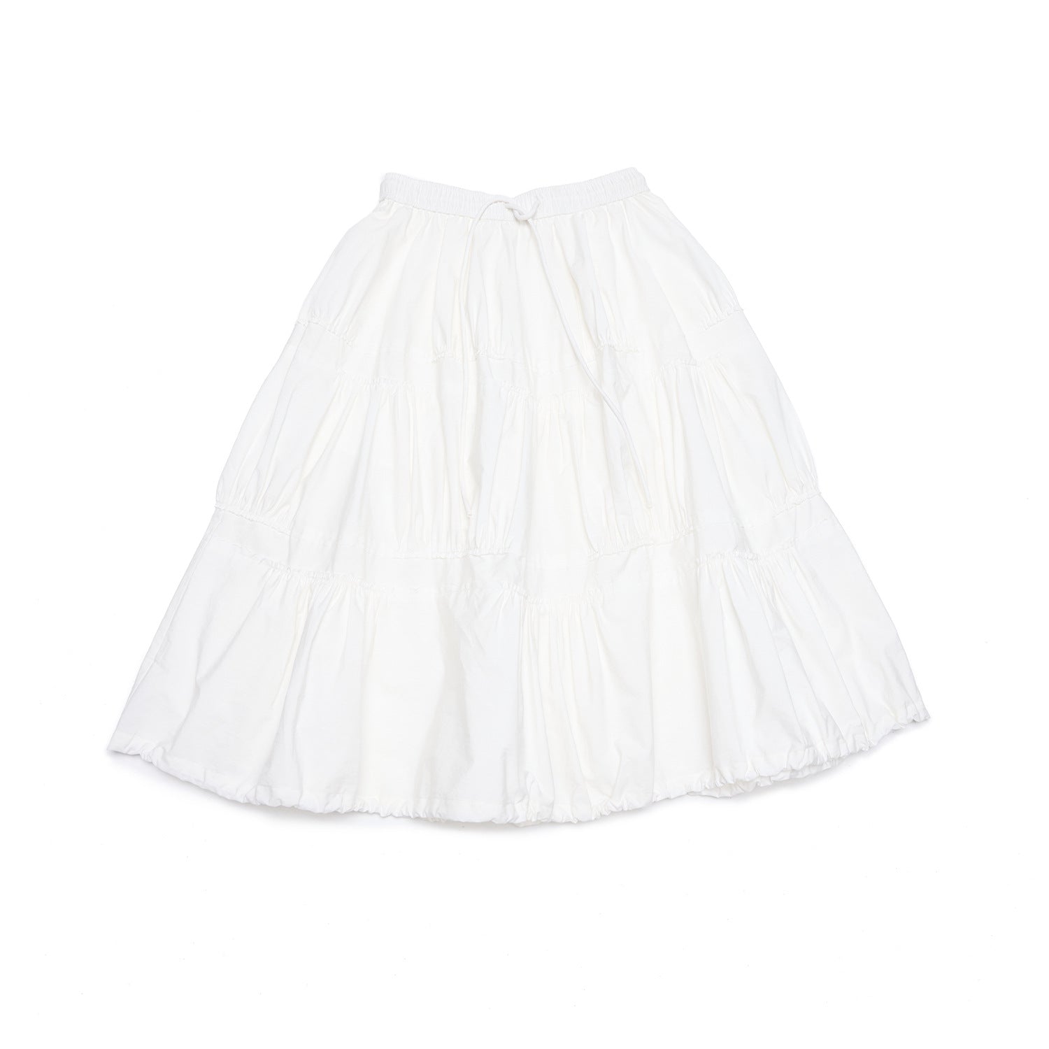 Pleated Irregular Elastic Waist Pockets Maxi Skirt