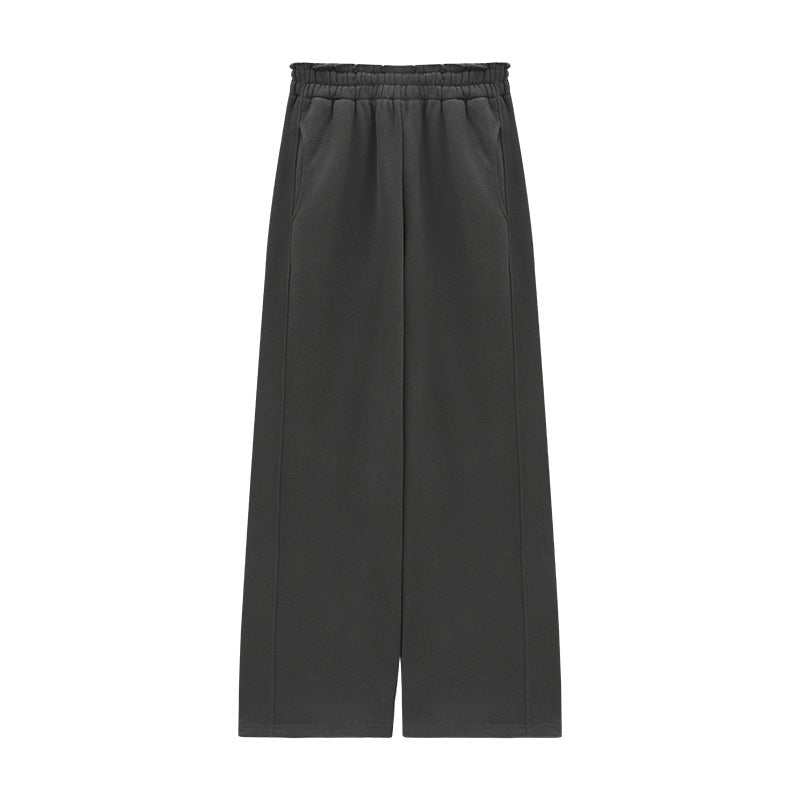 Elastic Waist Thick Fleece Sweatpants