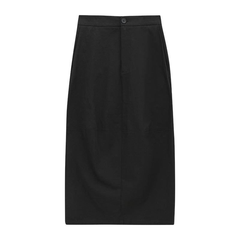 Solid Bubble Maxi Skirt