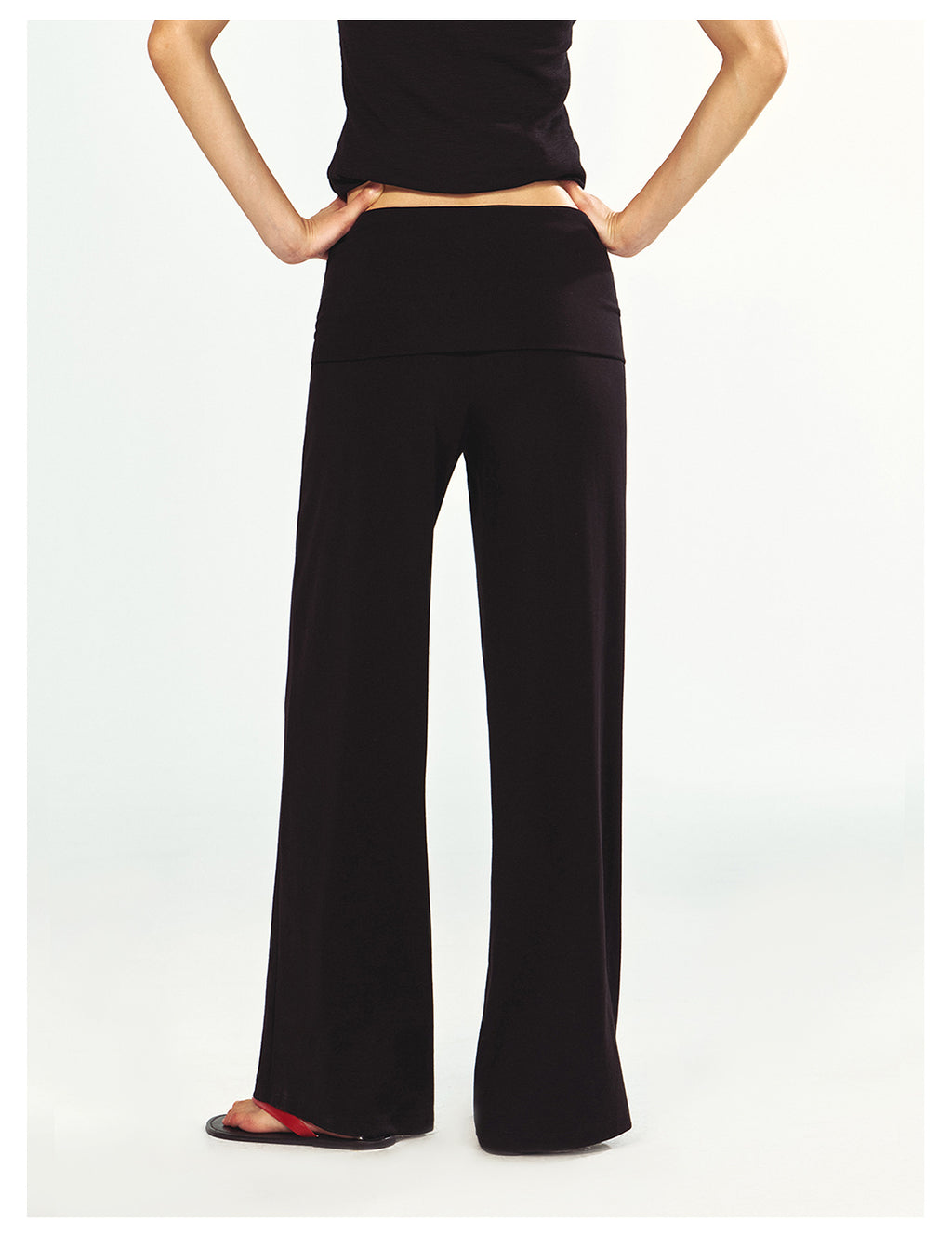 Stretchy Knitted Sports Casual Folded Pants