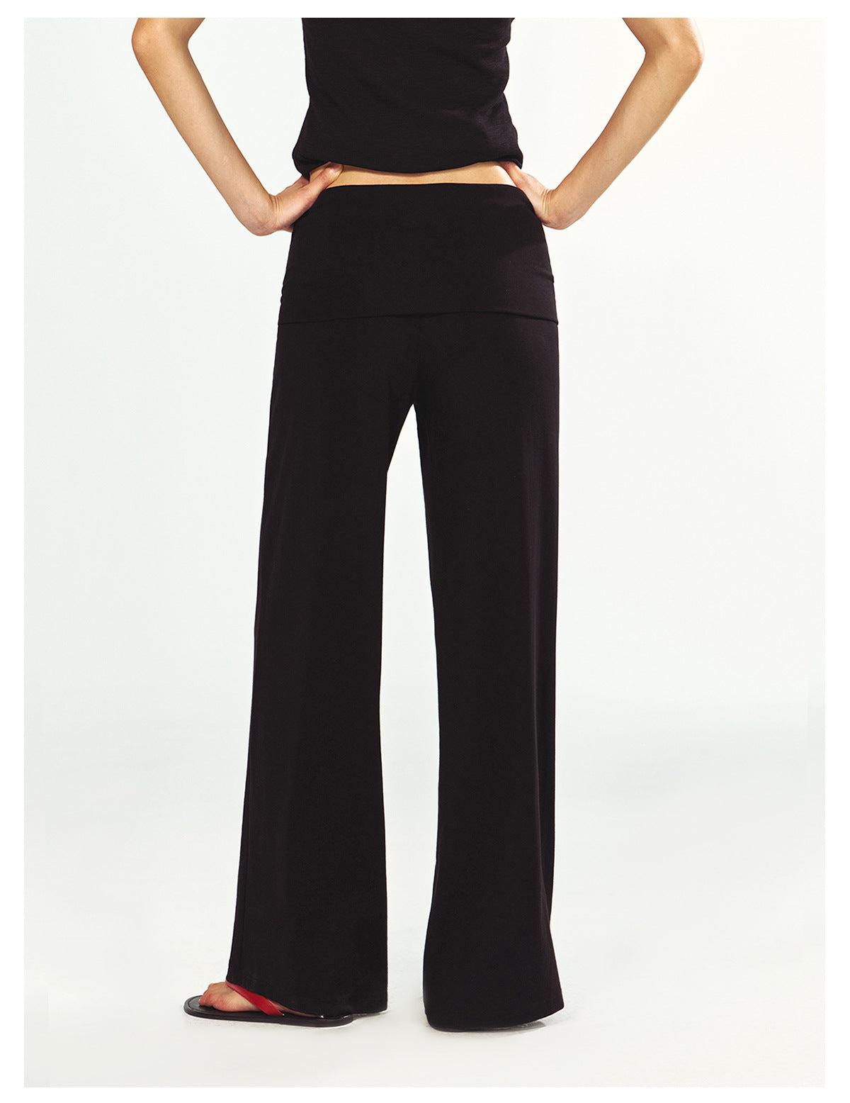 Stretchy Knitted Sports Casual Folded Pants