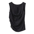 Crew Neck Sleeveless Hollow Back Side Ruched Tank Top