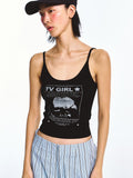 TV Girl Band Scoop Neck Camisole Top