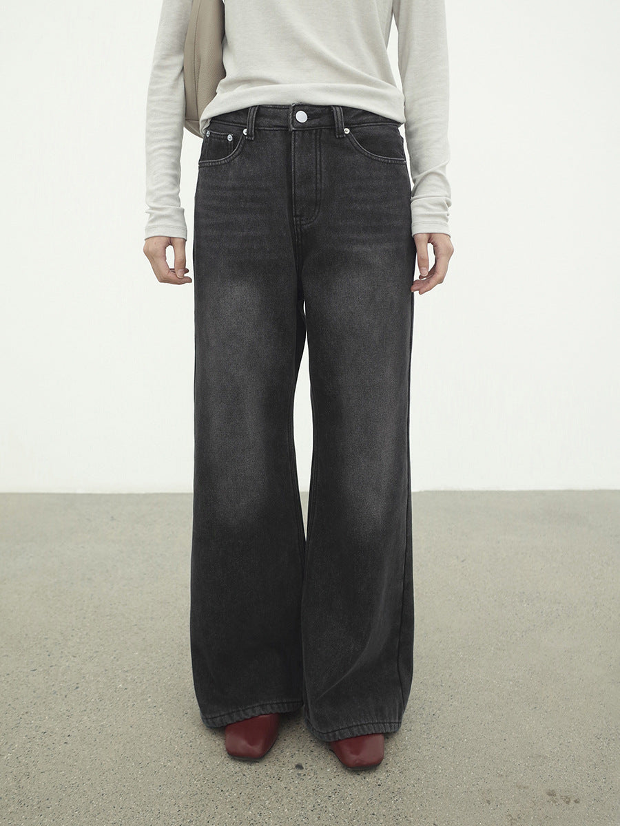Washed High-Waist Supermodel Flared Jeans