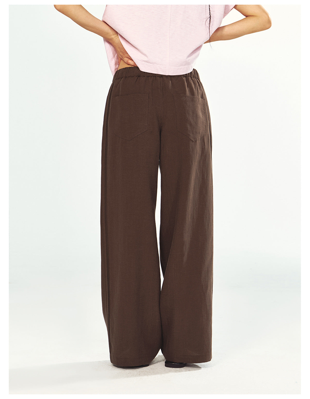 Linen Blend Comfortable Pleated Casual Pants