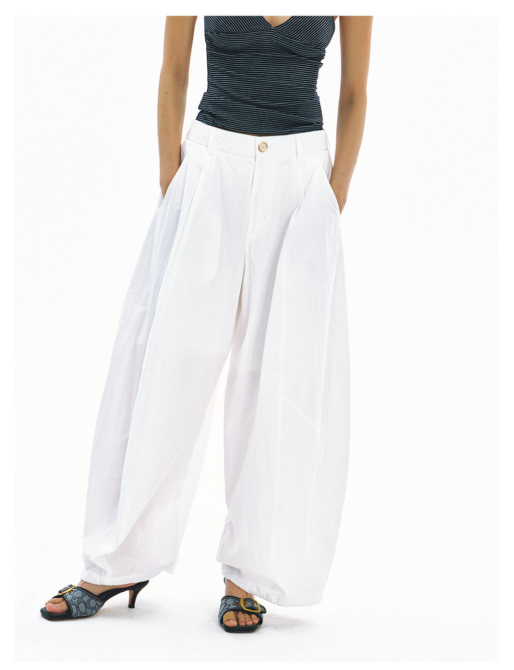 Super Baggy High-Waisted Parachute Pants