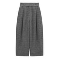 Minimalist Warm High-Waist Wool Wide-Leg Barrel Pants