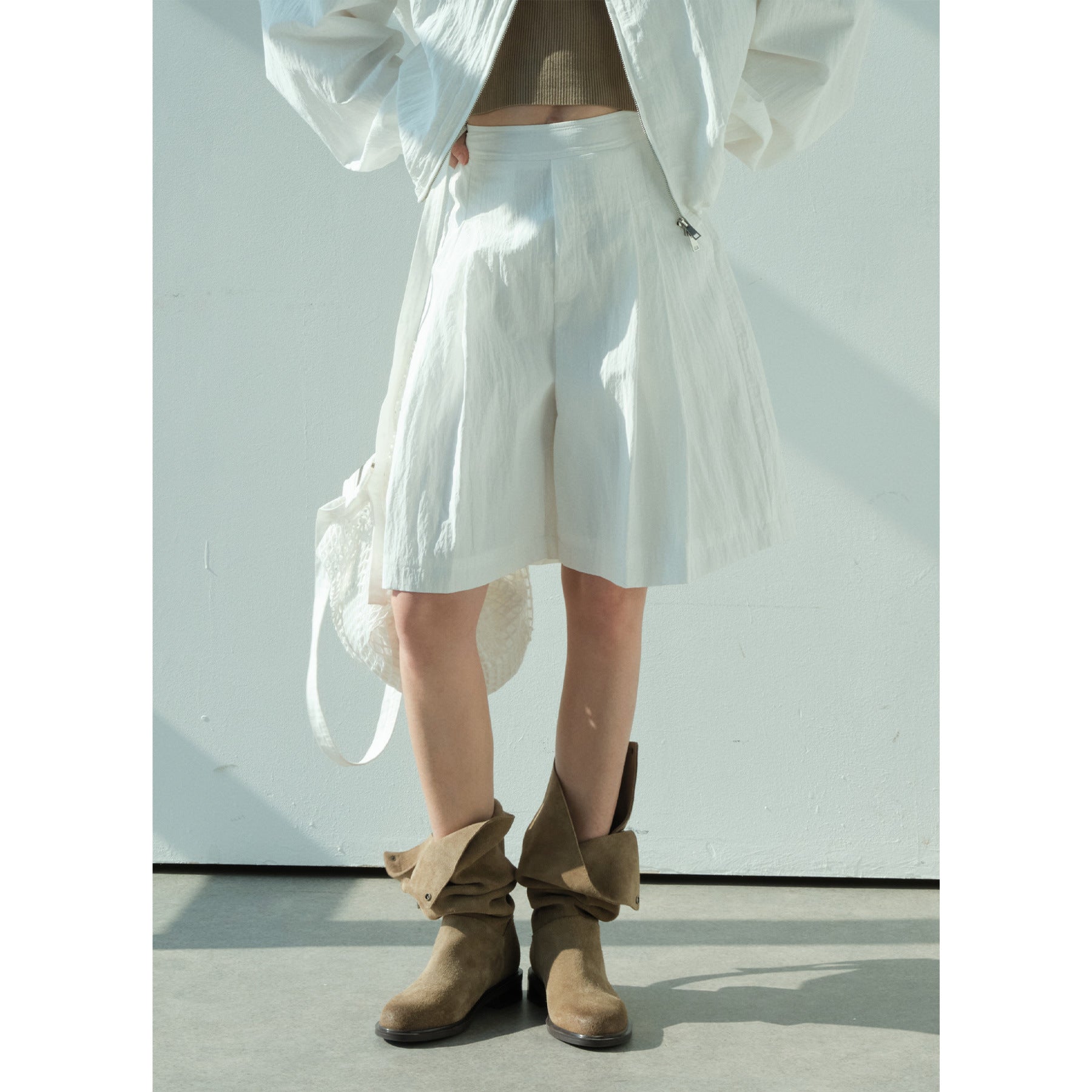 Functional Wide-Leg Shorts