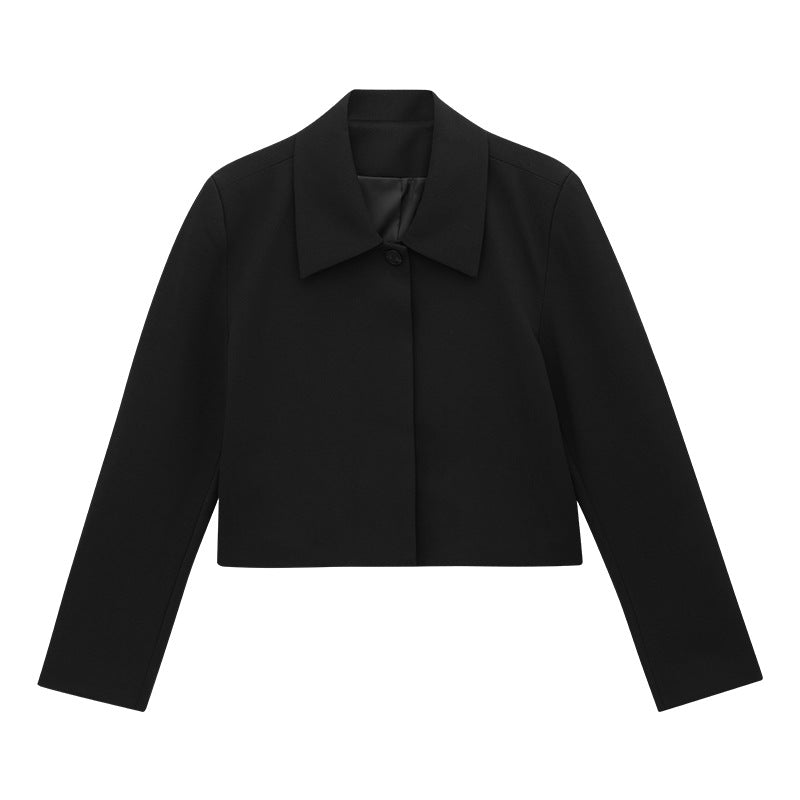 Anti-Wrinkle Solid Color Simple Slim Short Blazer