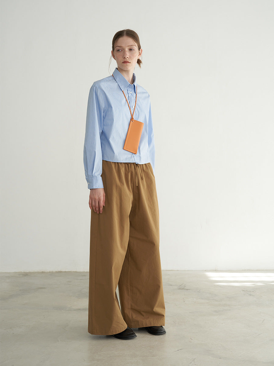 Drawstring Wide Leg Pants