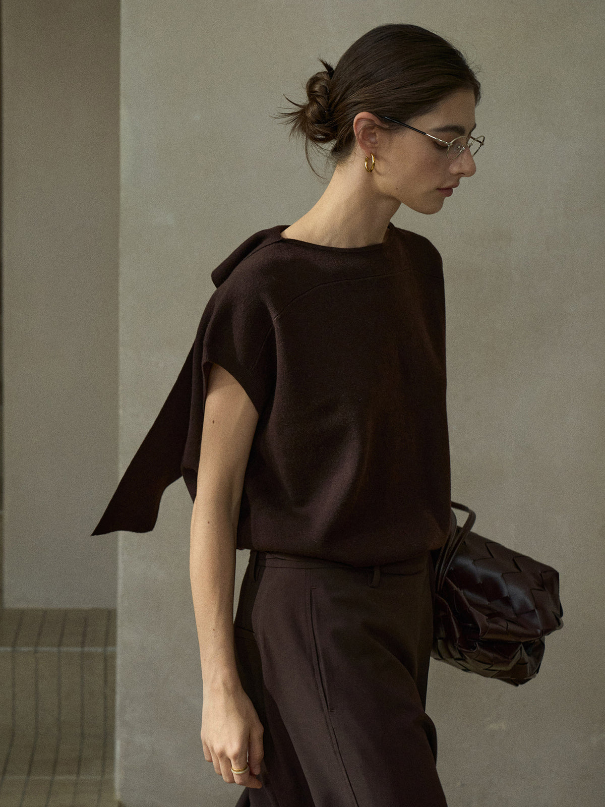 Merino Wool Fashionable Versatile Knitted Top