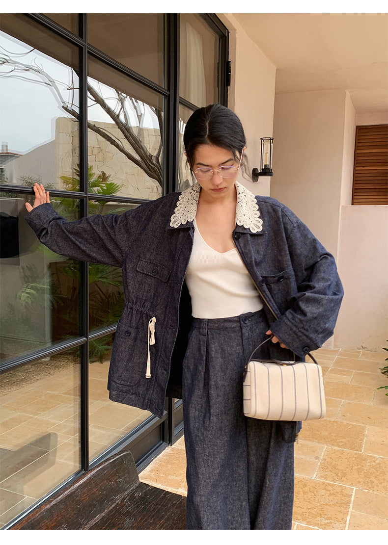 Linen Straight-Leg Loose Pants