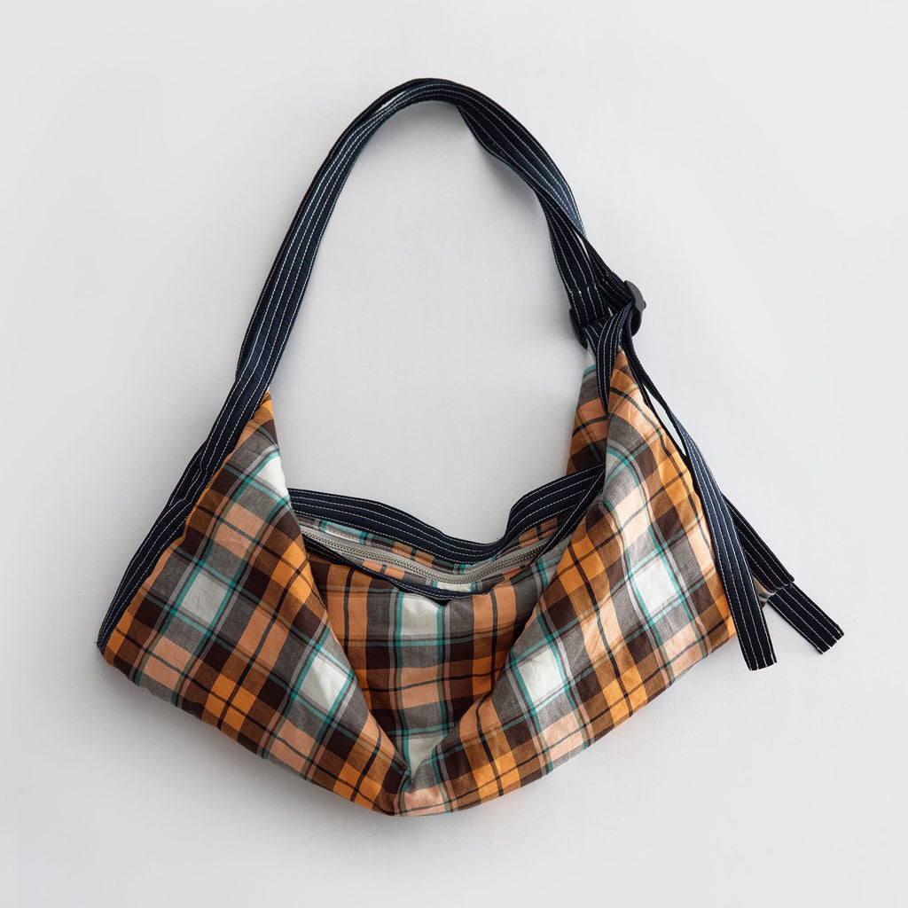 Vintage Classic Plaid One Shoulder Padded Underarm Bag