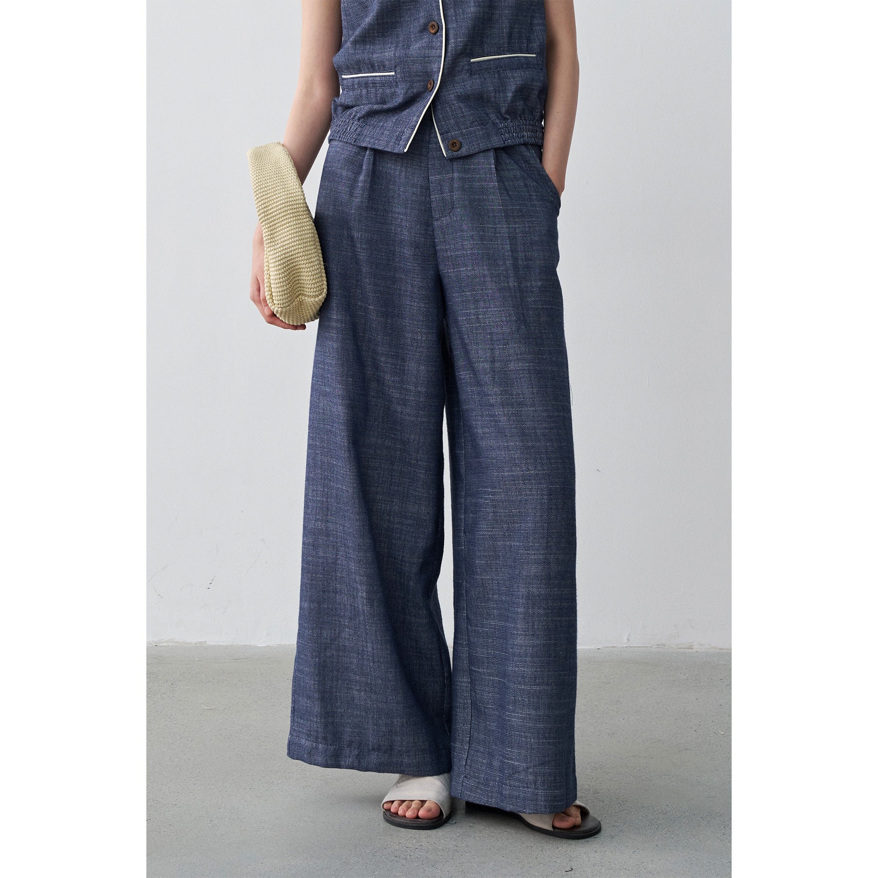 Cotton-Linen Comfortable Wide-Leg Commuter Pants