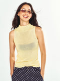 Sleeveless Mock Neck Knit Top