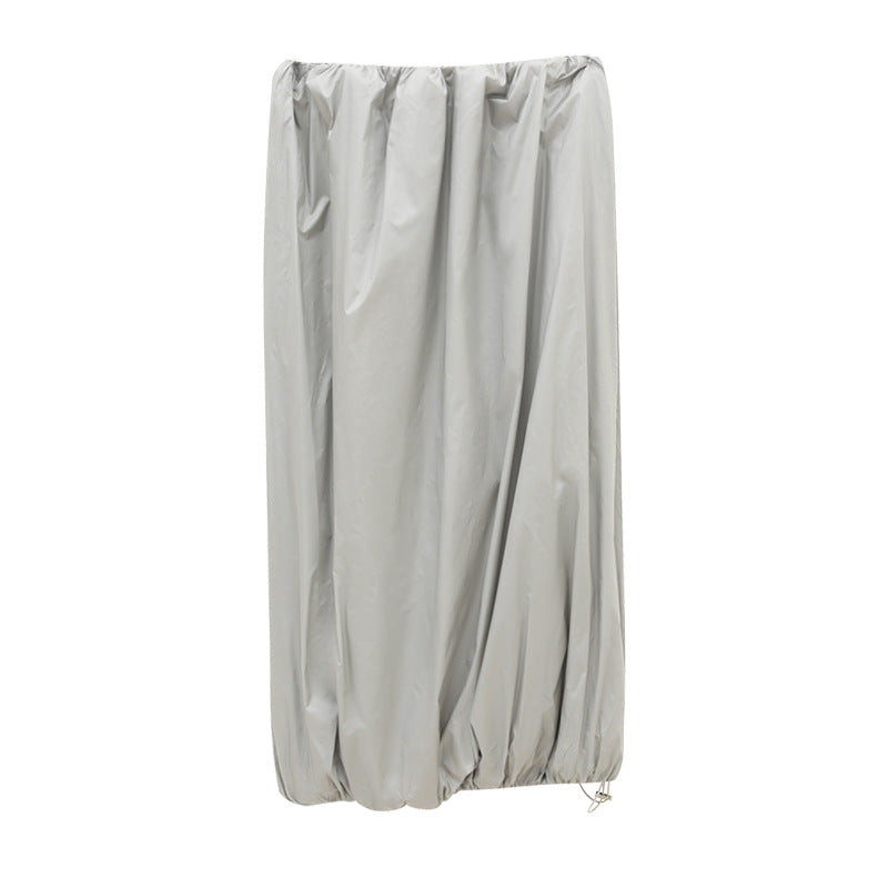Balloon Midi Skirt with Drawstring Hem